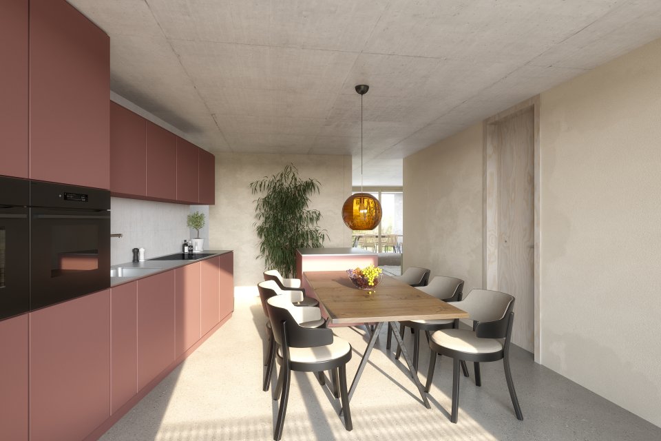 569 NWA Neuweilerstrasse Allschwil Whg A Wohnen Essen 2 mobile Kue rosso jaipur 260626 1a